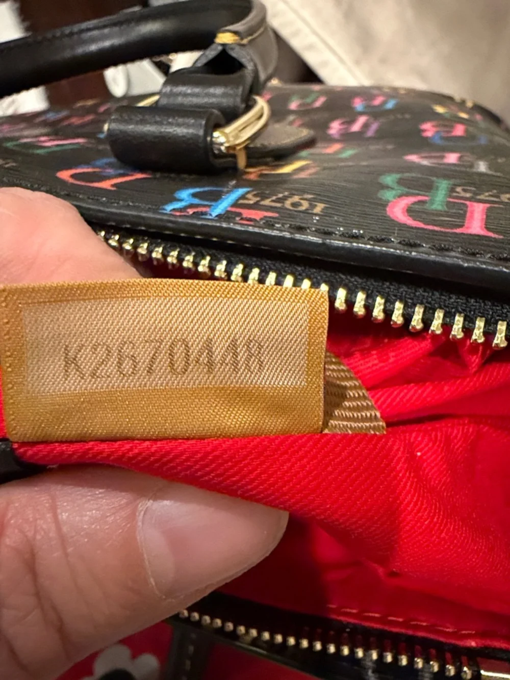 Dooney & Bourke Black Multicolor Logo Tote with Removable Strap. DB75 - Picture 7 of 7